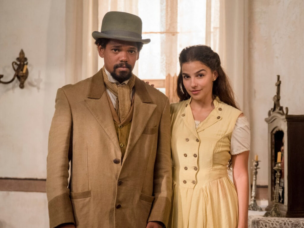Samuel e Pilar na segunda fase de Nos Tempos do Imperador (Divulga&ccedil;&atilde;o Globo)