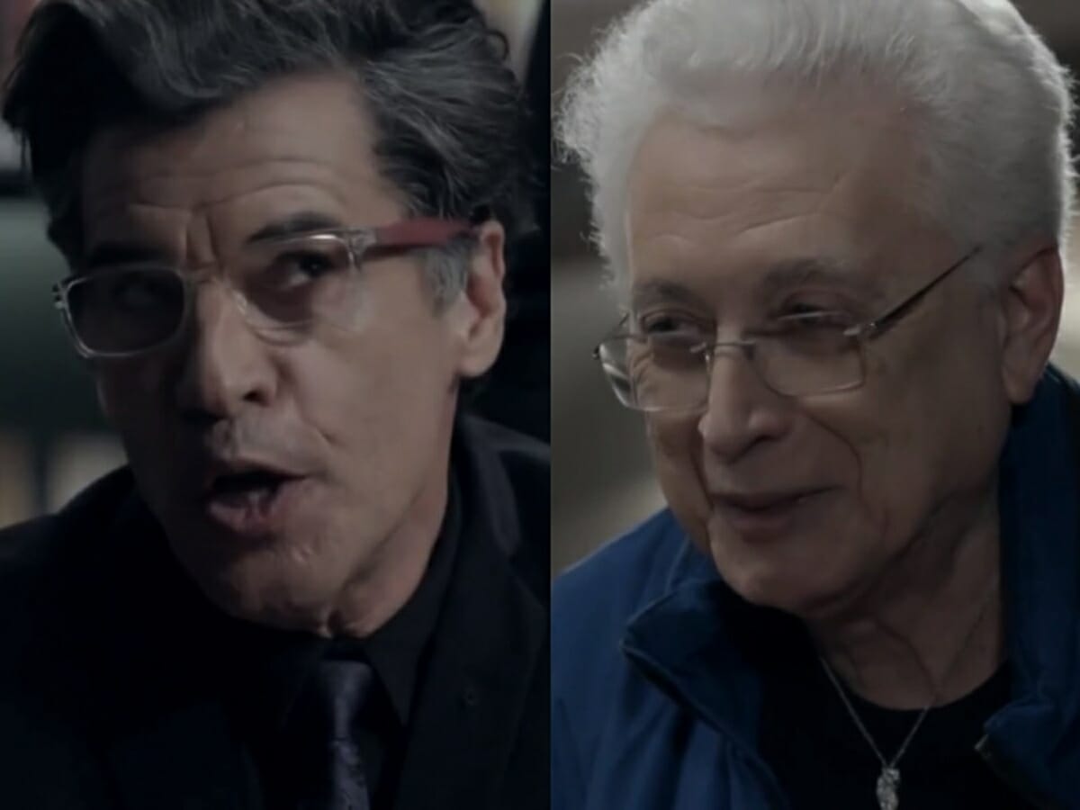 Téo Pereira (Paulo Betti) e Aguinaldo Silva em Império