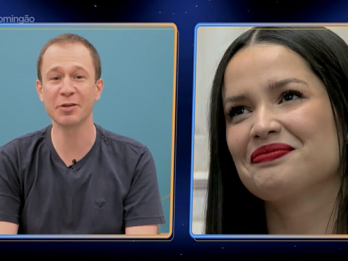 Tiago Leifert e Juliette Freire no Domingão