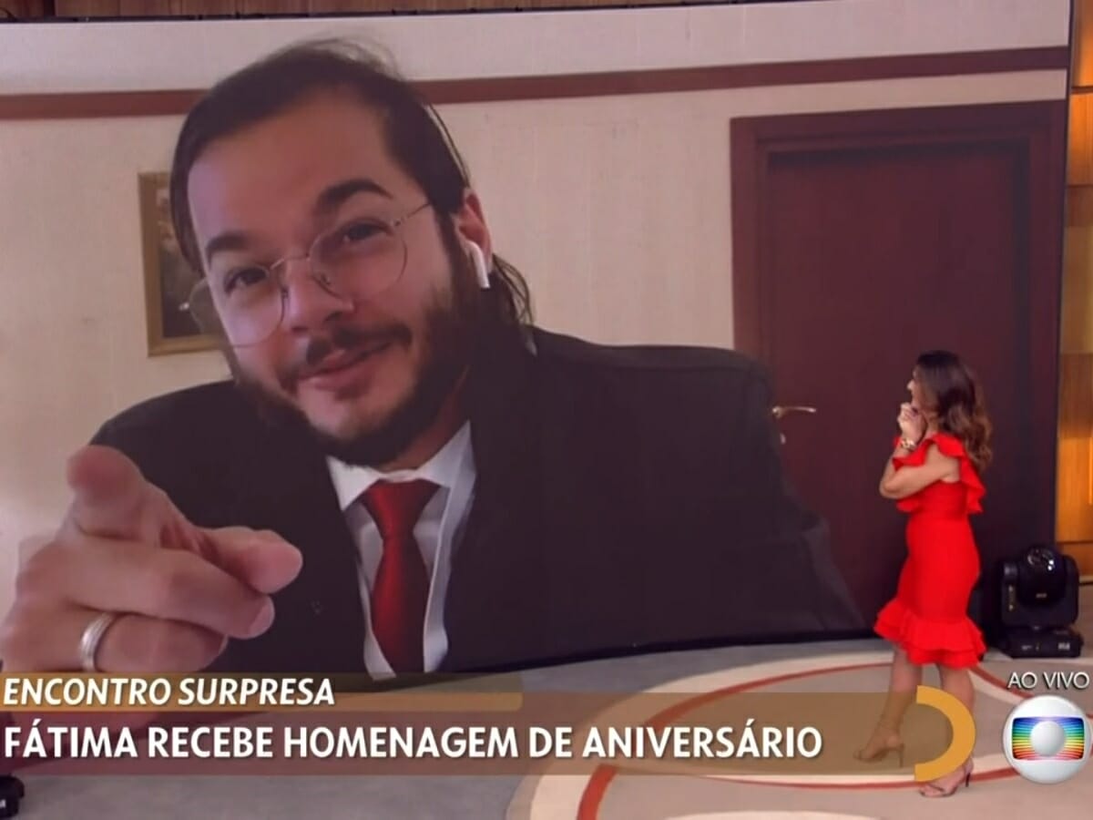 Túlio Gadêlha e Fátima Bernardes no Encontro