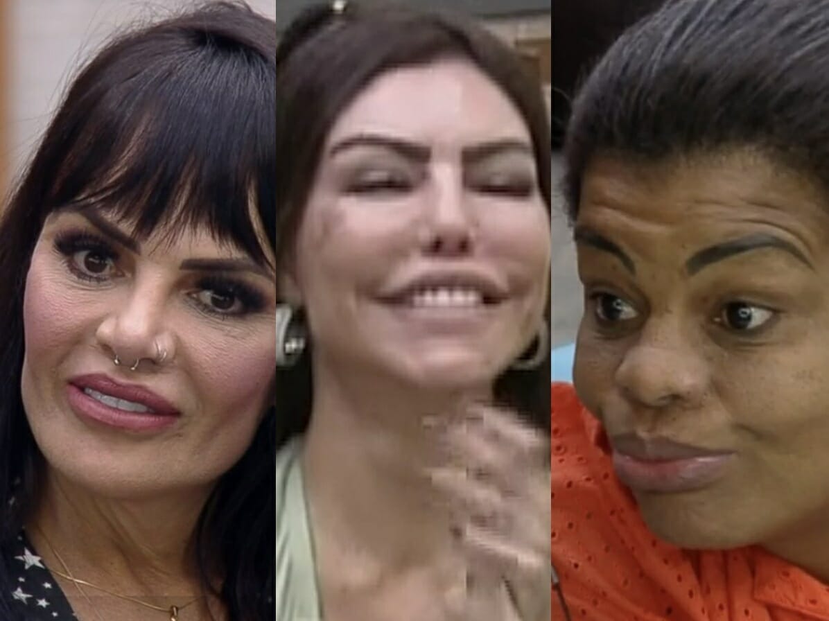 Valentina Francavilla, Liziane Gutierrez e Tati Quebra Barraco em A Fazenda 13 (Reprodução: Record TV)