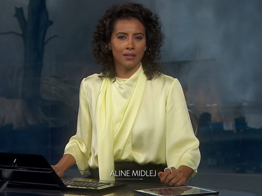 Aline Midlej no Jornal Nacional