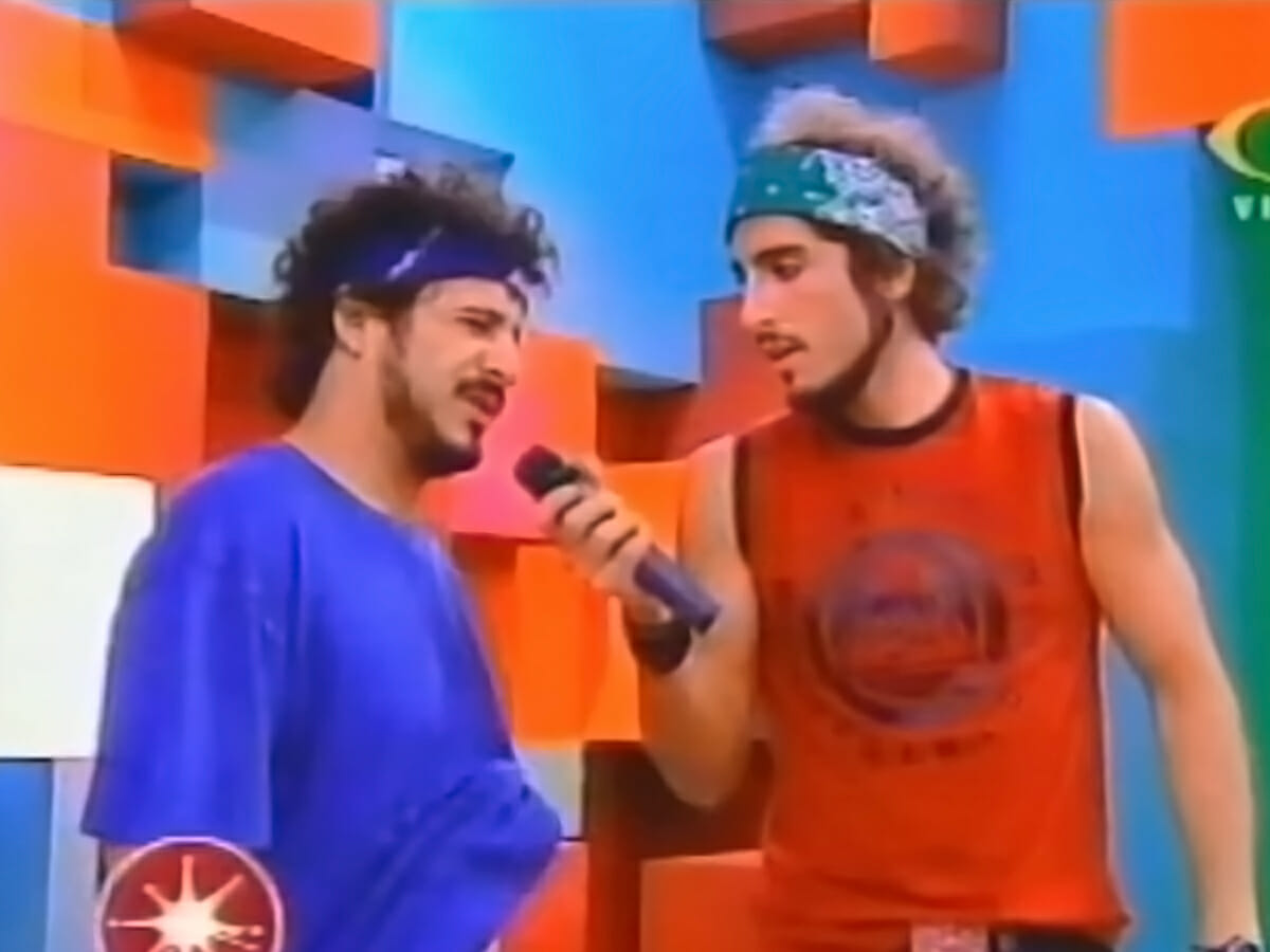 Cidão e Marcos Mion no Descontrole, da Band, em 2002
