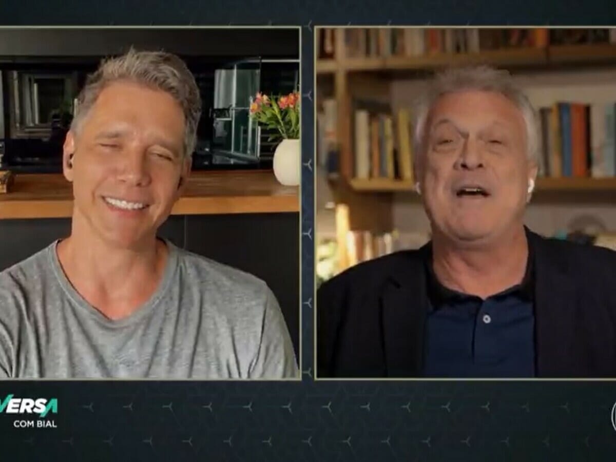 Márcio Garcia e Pedro Bial no Conversa com Bial