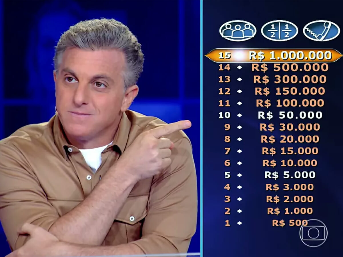 Luciano Huck em Quem Quer Ser Um Milionário?