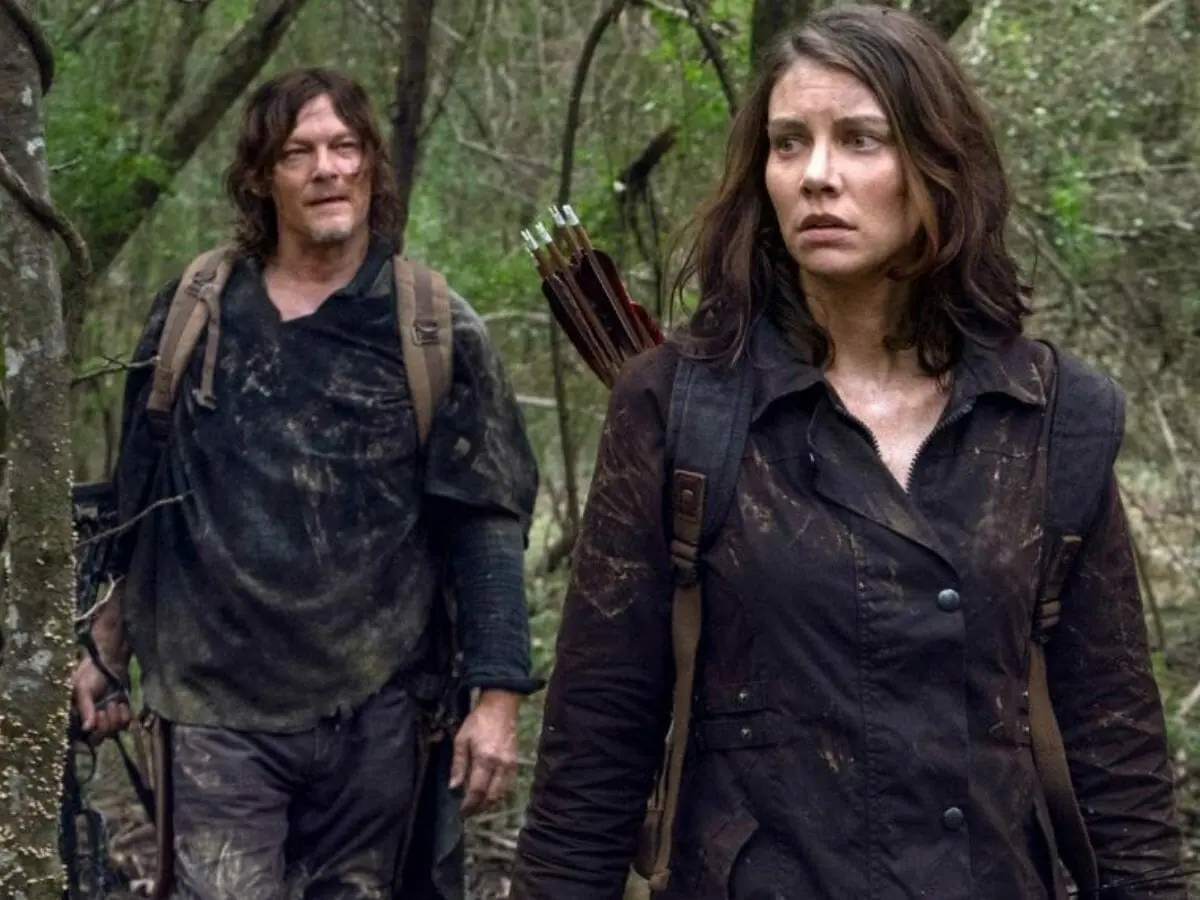 Norman Reedus e Lauren Cohan em The Walking Dead