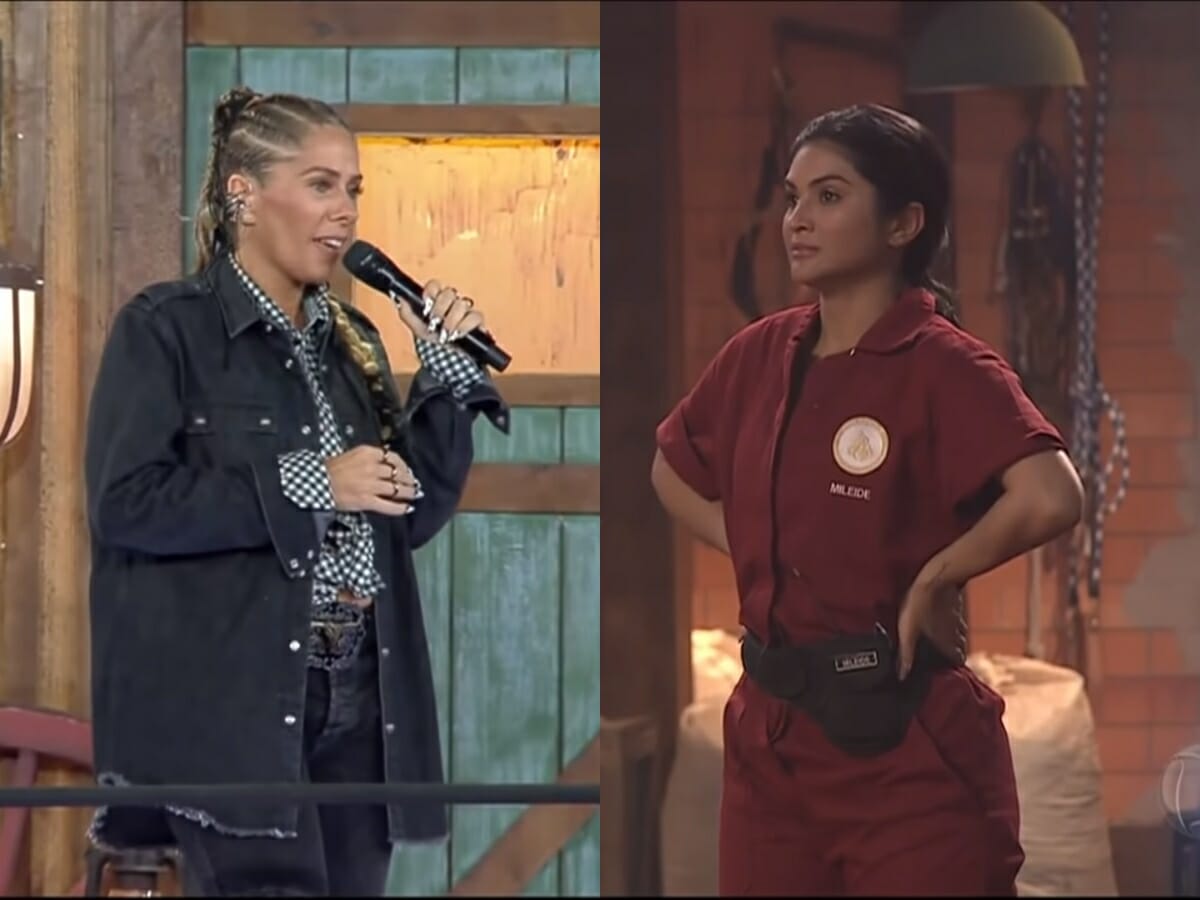 Adriane Galisteu e Mileide Mihaile em A Fazenda 13
