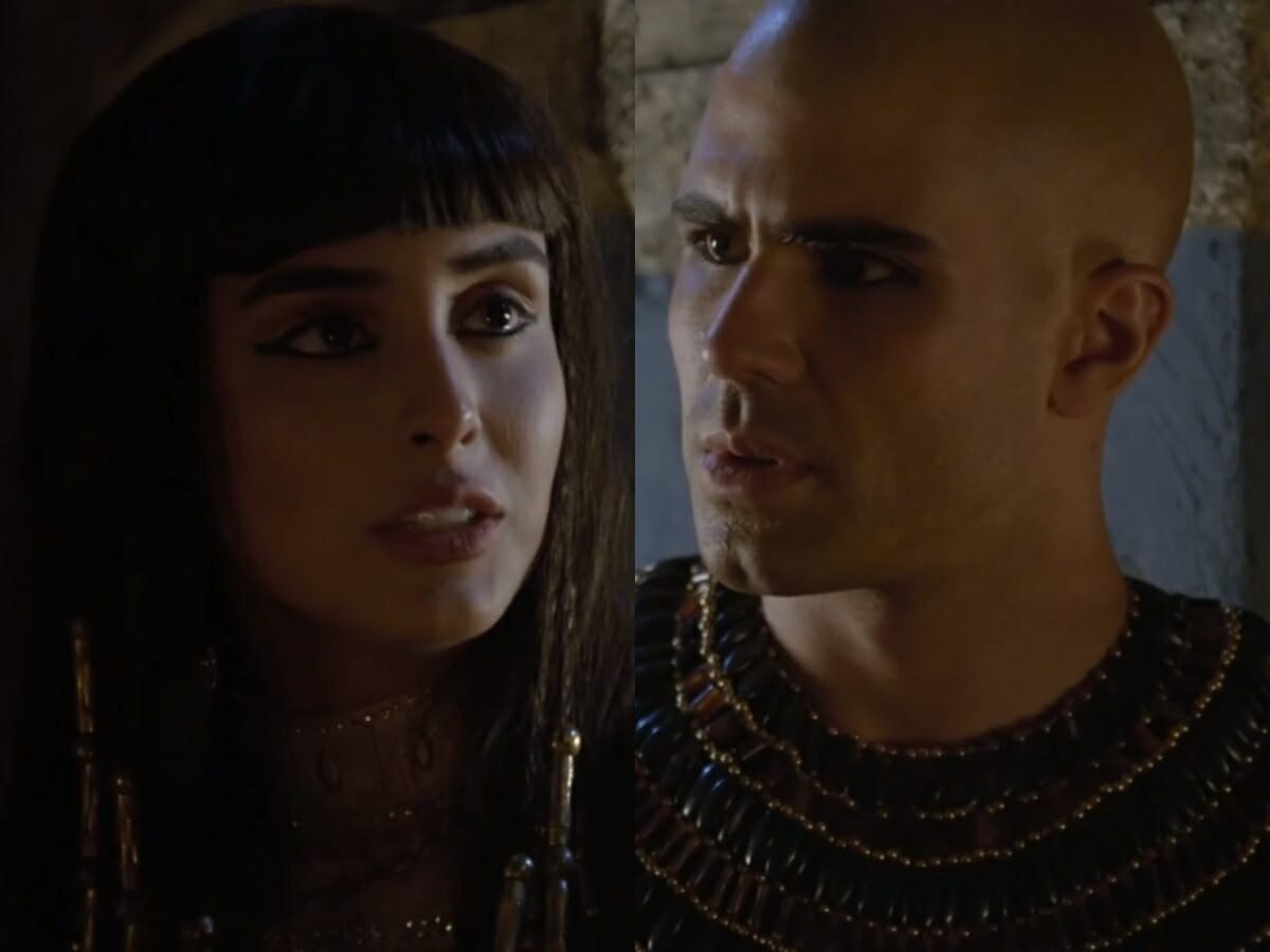 Asenate (Letícia Almeida) e José (Juliano Laham) de Gênesis