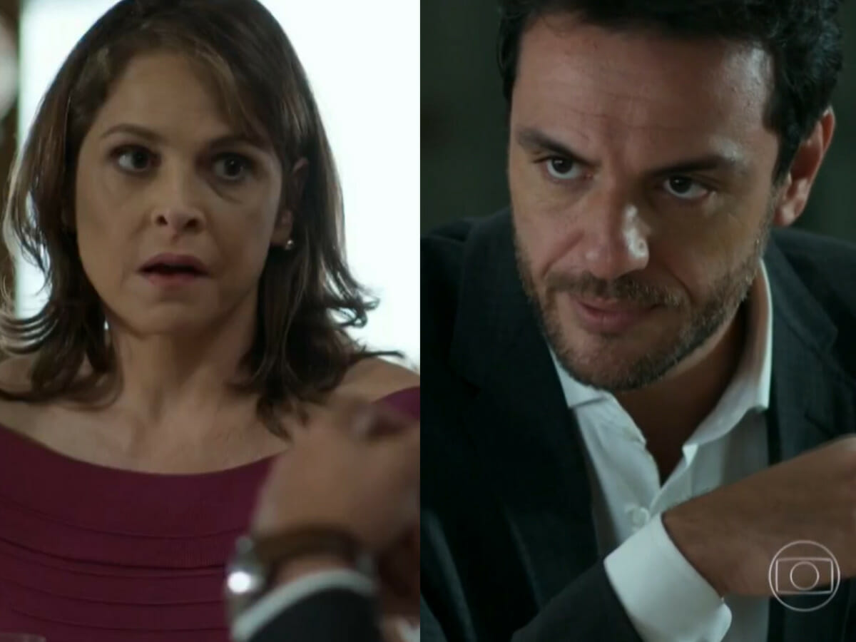 Carolina (Drica Moraes) e Alex (Rodrigo Lombardi) em Verdades Secretas (Reprodução/Globo)