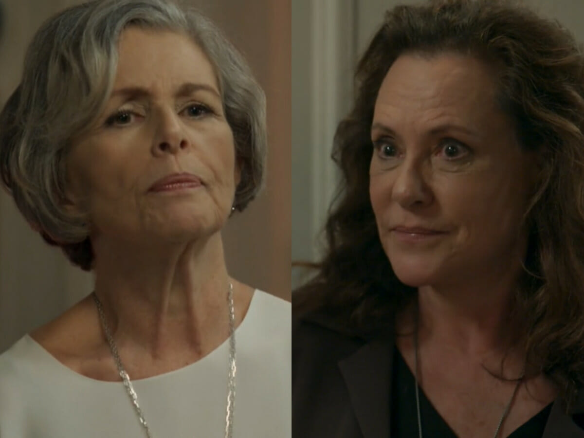 Sabine (Irene Ravache) e Arlete (Elizabeth Savalla) em Pega Pega (Reprodução/Globo)