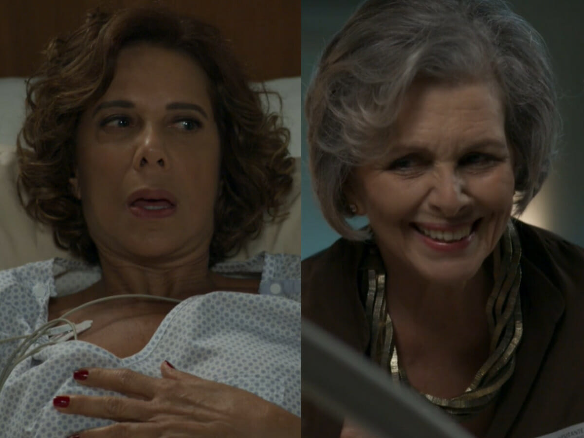 Lígia (Angela Vieira) e Sabine (Irene Ravache) em Pega Pega (Reprodução/Globo)