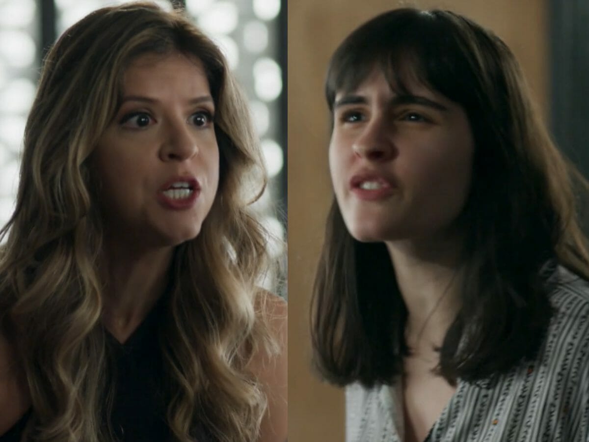 Maria Pia (Mariana Santos) e Bebeth (Valentina Herszage) em Pega Pega (Reprodução/Globo)