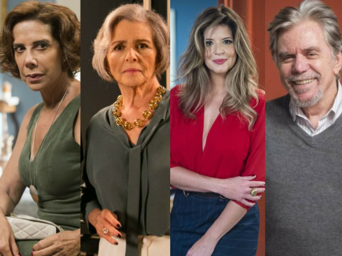 Suspeitos pela morte da esposa de Eric (Mateus Solano) em Pega Pega (Reprodução/Globo)