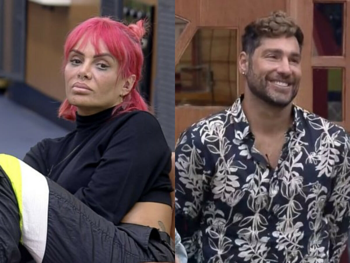 Valentina Francavilla e Victor Pecoraro em A Fazenda 13 (Reprodução/Record TV)