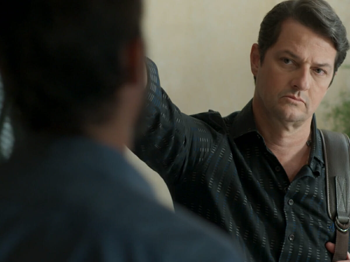 Evandro (Paulo Vilhena) e Malagueta (Marcelo Serrado) em Pega Pega