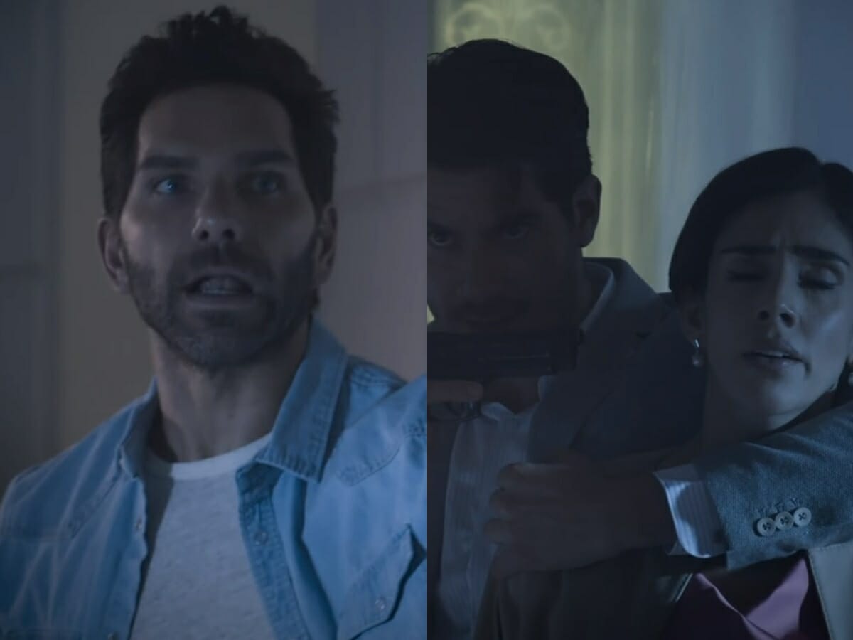 Fernando (Arap Bethke), Paulina (Sandra Echeverría) e Santiago (Heriberto Méndez) de A Usurpadora