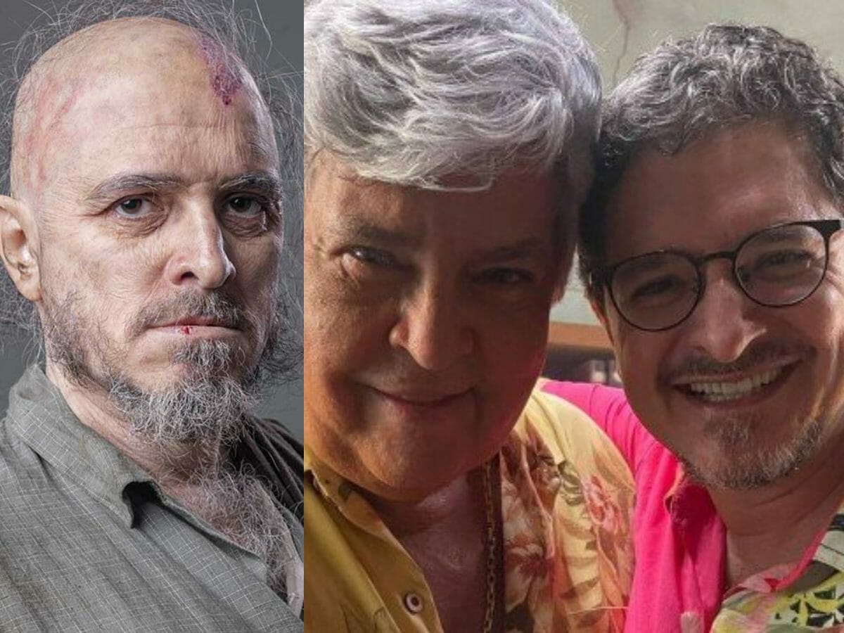 Guilherme Piva como Licurgo e, ao lado, com Sidney Magal (Reprodução)