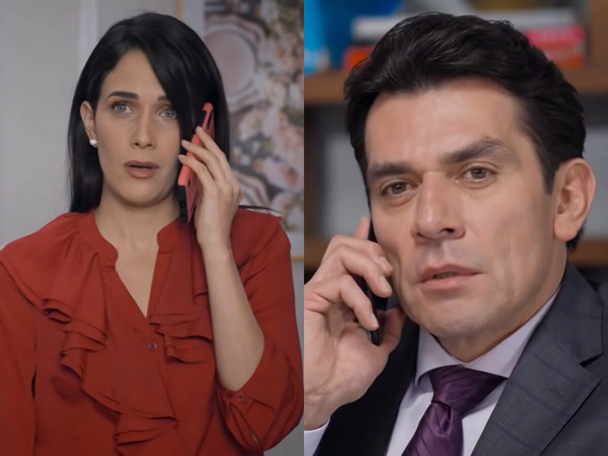 Irene (Camila Selser) e Ernesto (Jorge Salinas) em Te Dou a Vida (Reprodução)