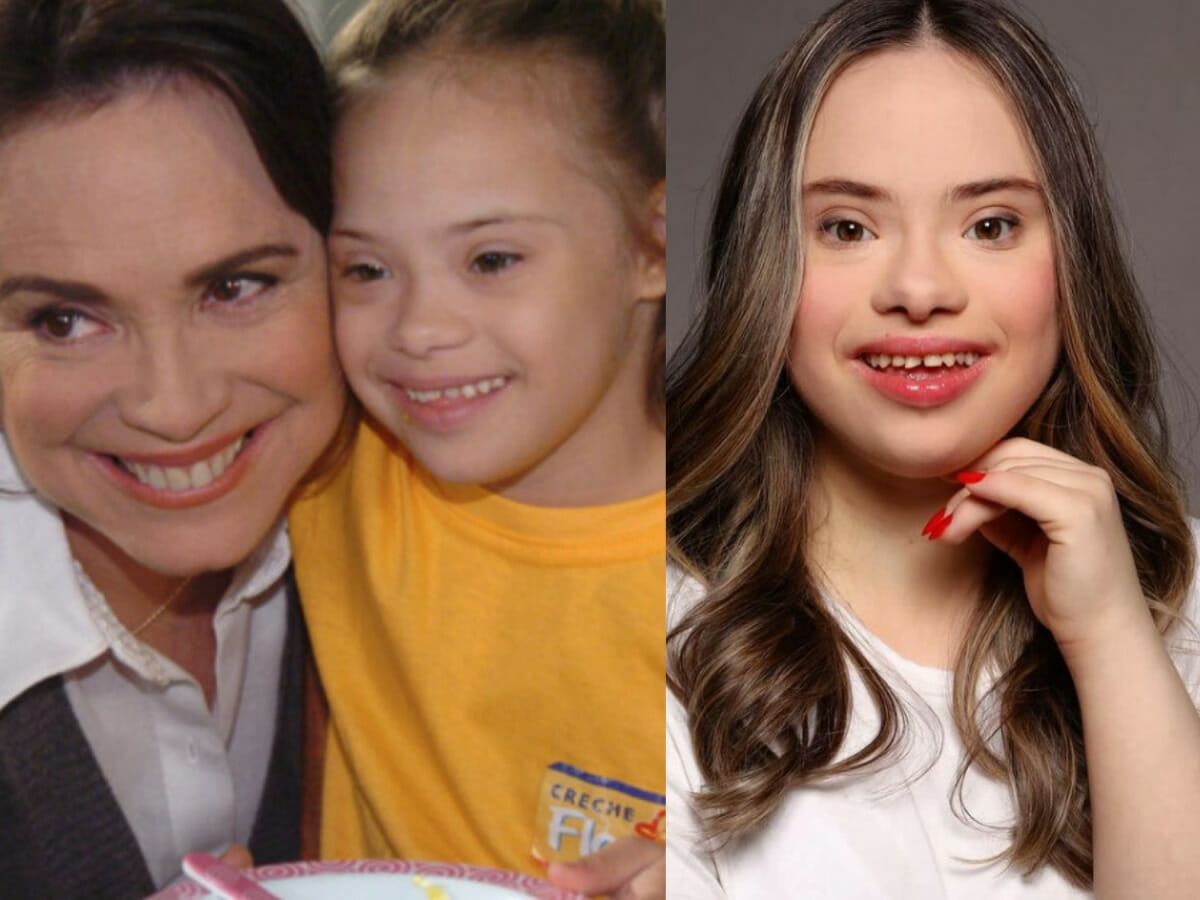 Joana Mocarzel e Regina Duarte como Clarinha e Helena em Páginas da Vida; a atriz atualmente (Reprodução)