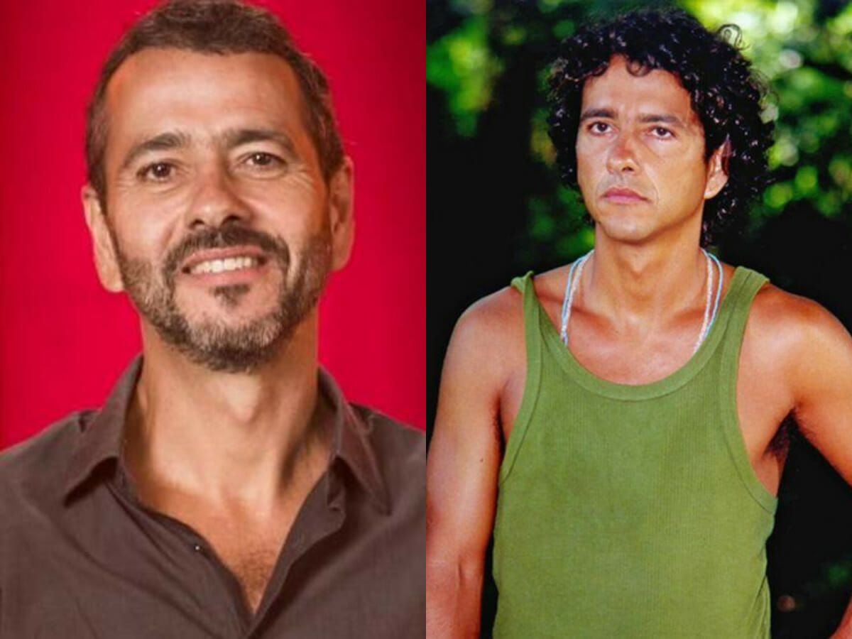 Marcos Palmeira atualmente e à época de Renascer (Reprodução)