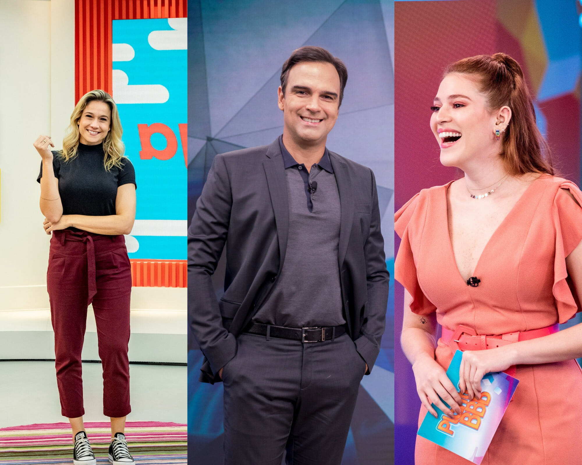 Fernanda Gentil, Tadeu Schmidt e Ana Clara Lima (Divulgação/TV Globo)