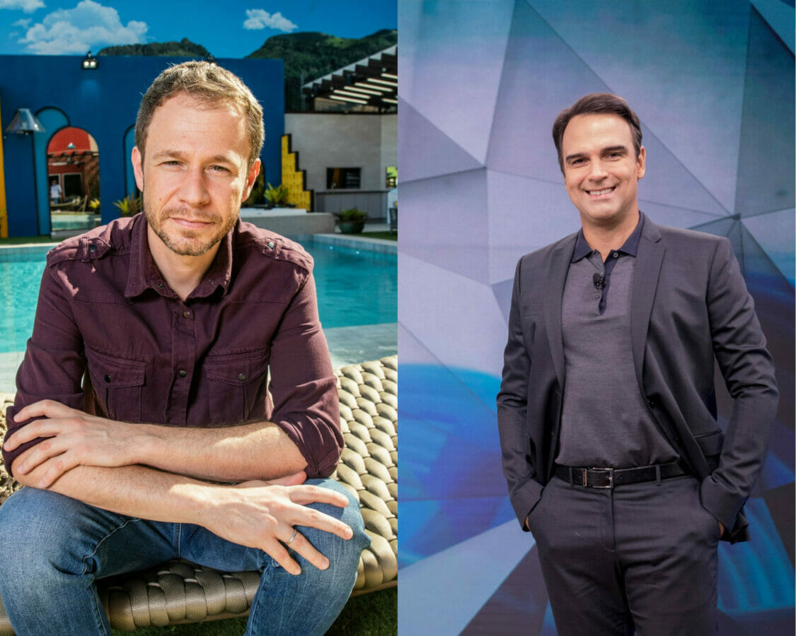Tadeu Schmidt e Tiago Leifert (TV Globo/Divulgação)
