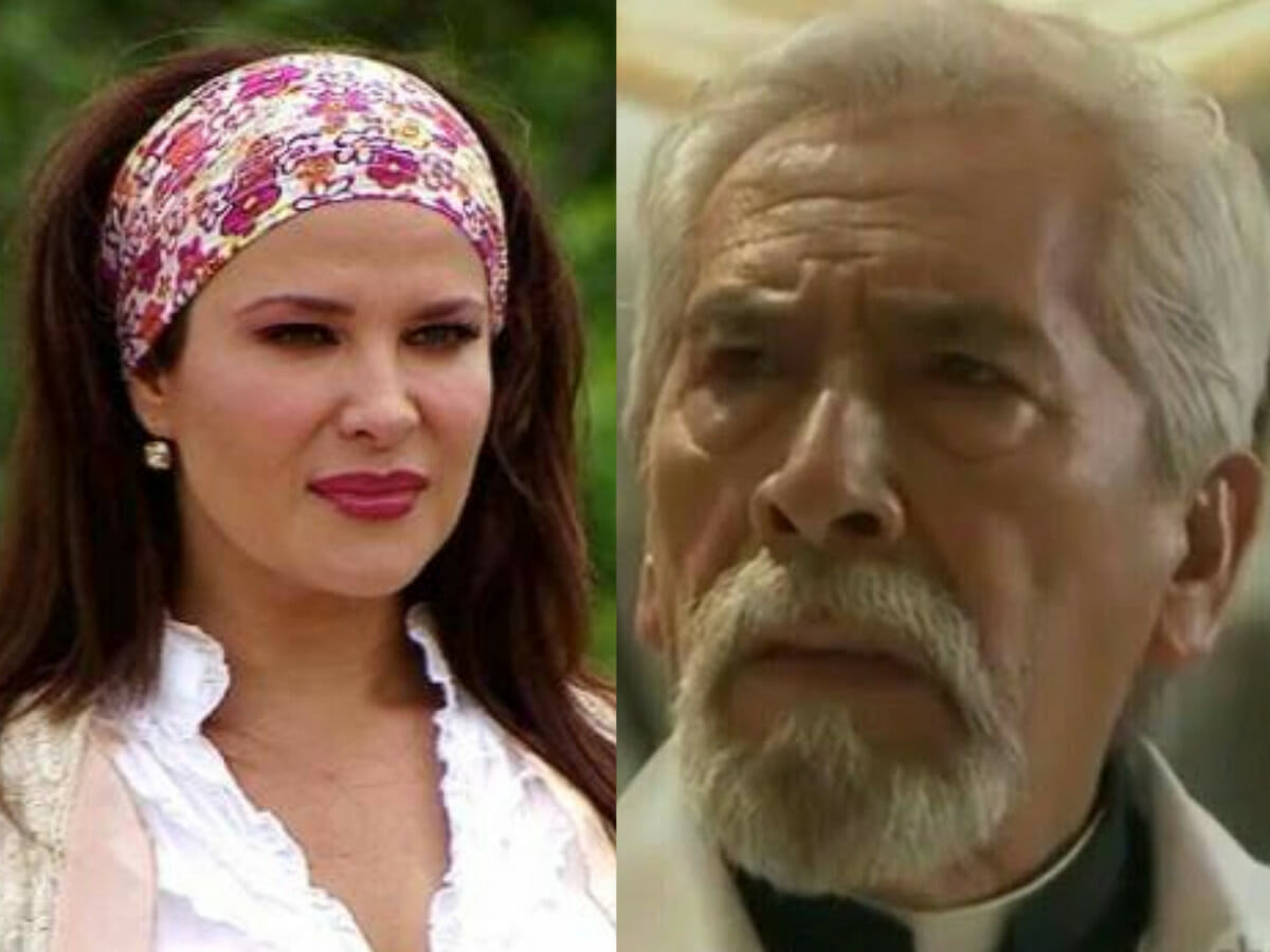 Natasha (Arleth Terán) e Padre Juliano (Juan Carlos Ruiz) em Coração Indomável (Reprodução)