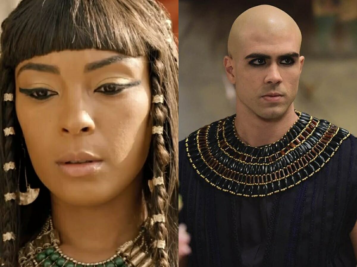 Neferíades (Dandara Albuquerque) e José (Juliano Laham) de Gênesis