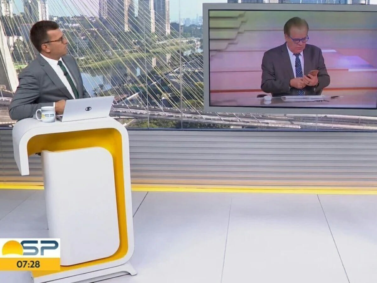 Rodrigo Bocardi e Chico Pinheiro no Bom Dia São Paulo