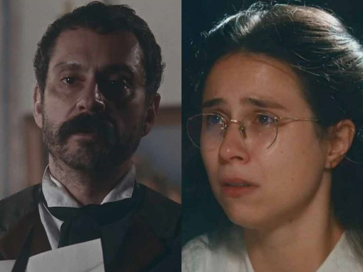 Tonico (Alexandre Nero) e Dolores (Daphne Bozaski) de Nos Tempos do Imperador