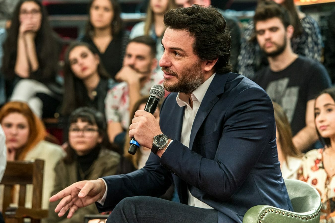Rodrigo Lombardi nos bastidores da TV Globo (Divulgação)
