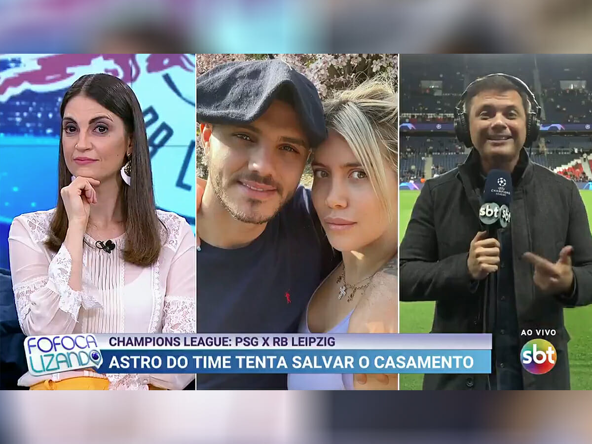 João Venturi, repórter da Champions League, informa sobre suposta traição do jogador Mauro Icardi, do PSG, no Fofocalizando