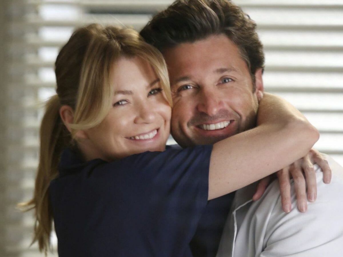 Ellen Pompeo abraça Patrick Dempsey em foto de Grey's Anatomy