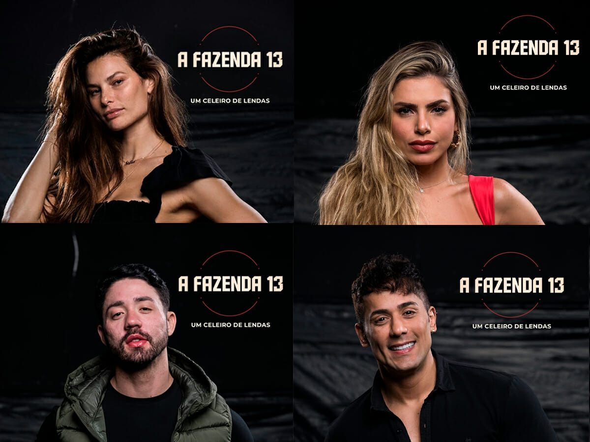 Dayane Mello, Erika Schneider, Rico Melquiades e Tiago Piquilo estão na Roça de A Fazenda 13