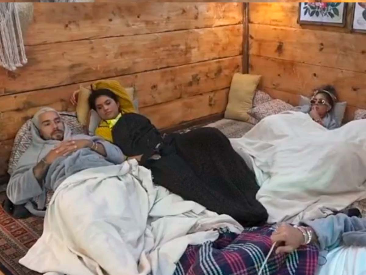 Bil Arapujo, Mileide Mihaile, Sthefane Matos e Gui Araújo em A Fazenda 13