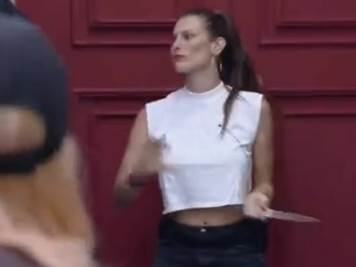 Dayane Mello rasga a jaqueta de Rico Melquiades