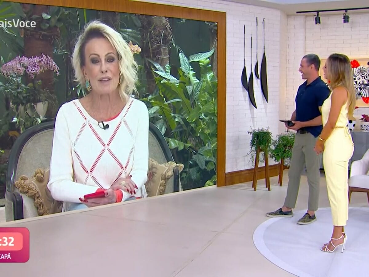 Ana Maria Braga, Fabrício Battaglini e Talitha Morete no Mais Você
