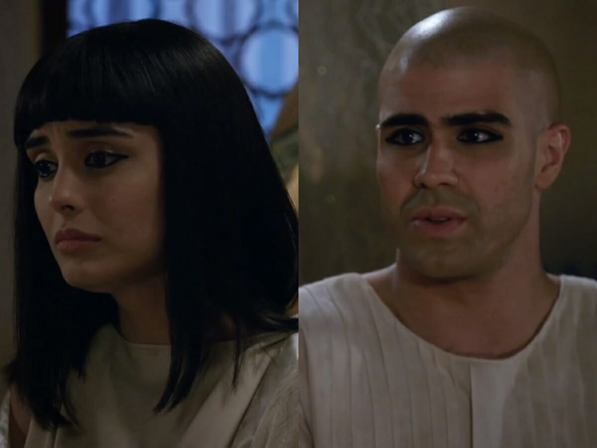 Asenate (Letícia Almeida) e José (Juliano Laham) de Gênesis