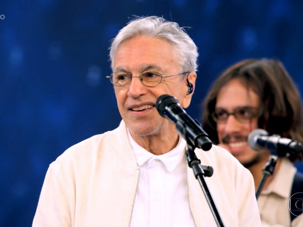Caetano Veloso no Domingão com Huck (Reprodução)
