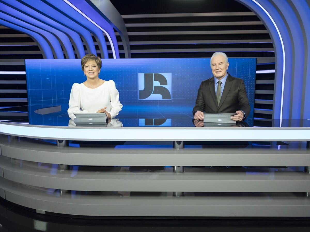 Christina Lemos e Celso Freitas no Jornal da Record