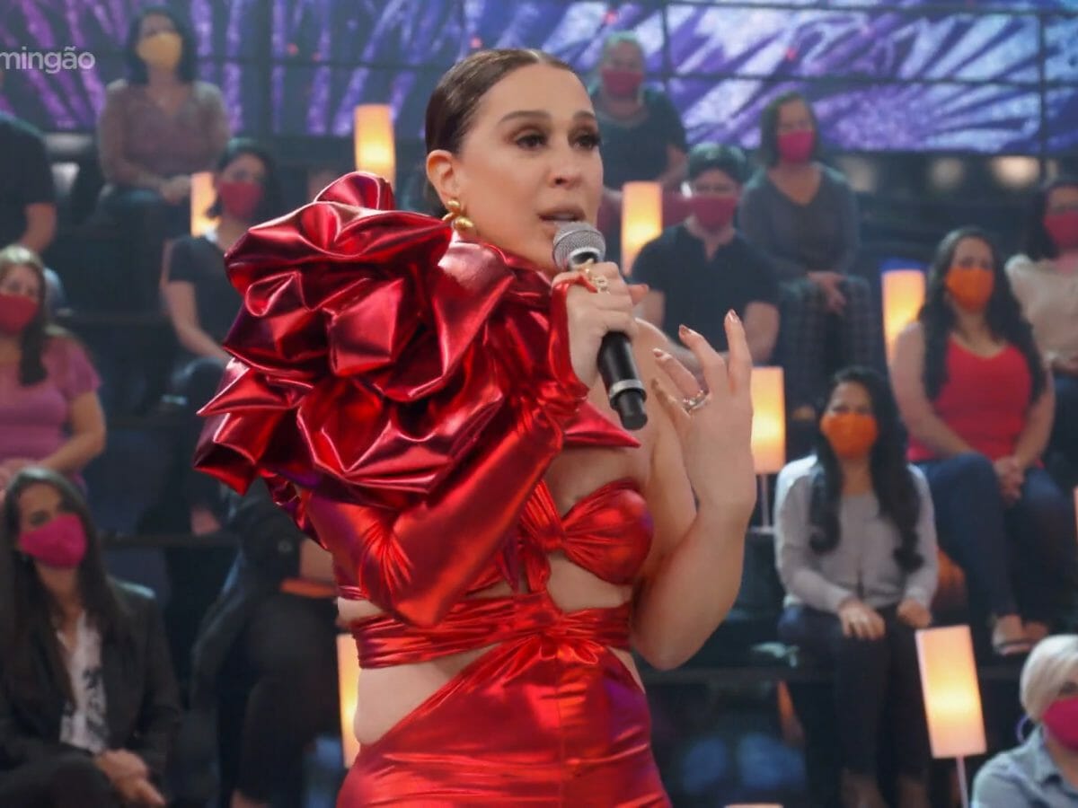 Claudia Raia no Show dos Famosos do Domingão com Huck (Reprodução)