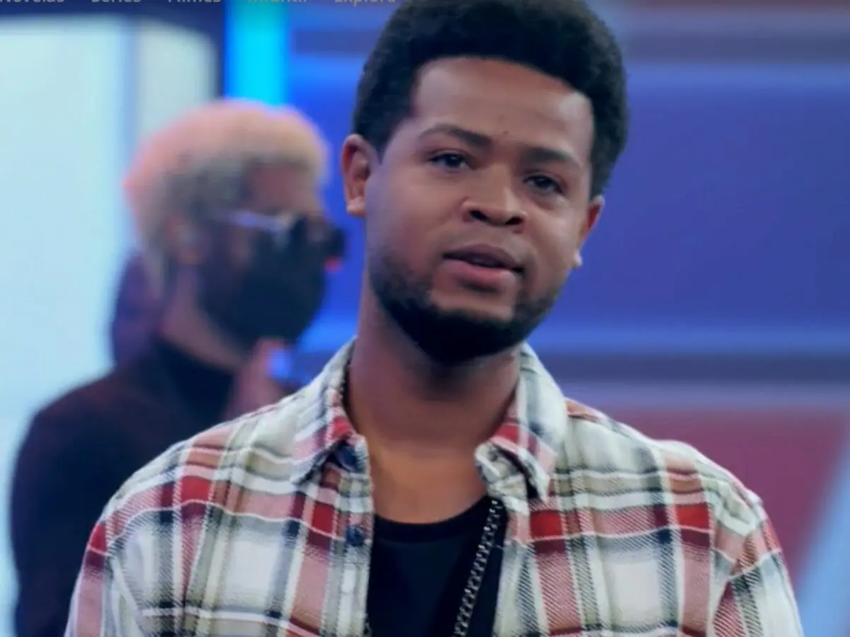 Leandro, o Angola, no Domingão com Huck (Reprodução/Globo)