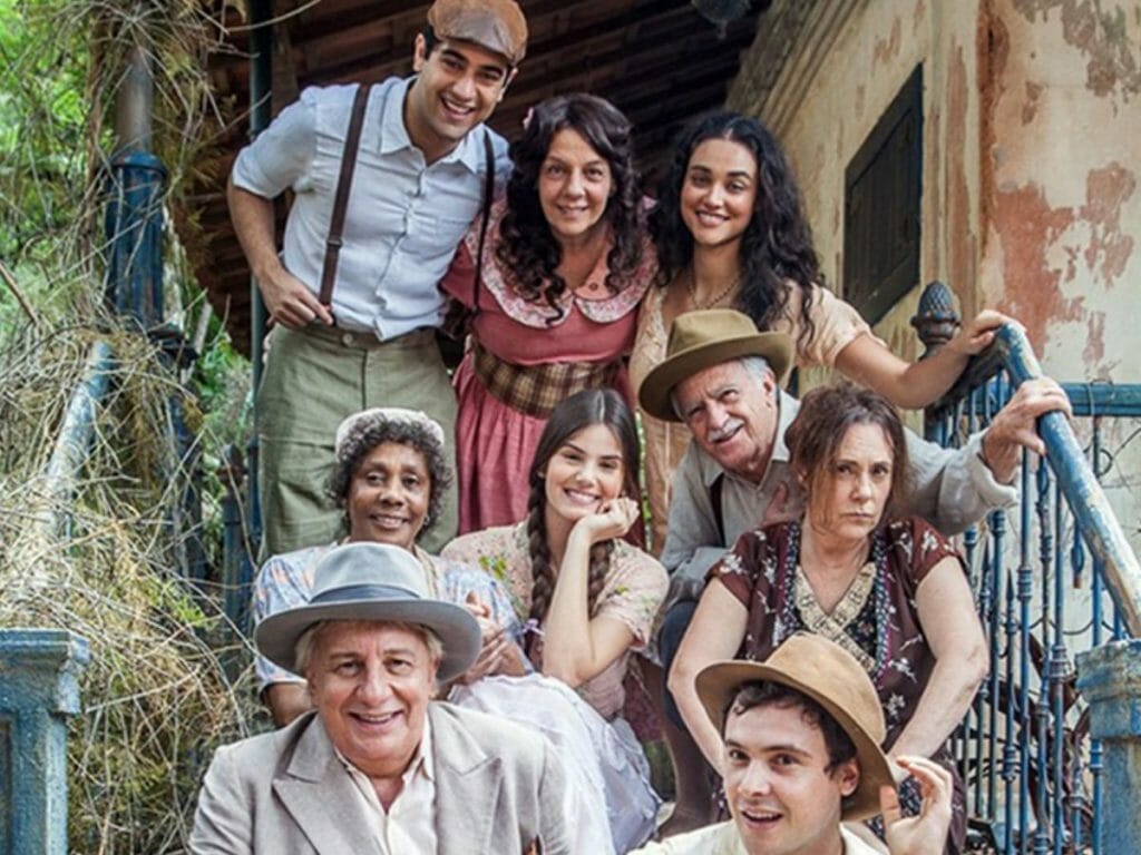 Elenco da novela Êta Mundo Bom! (Reprodução/Globo)