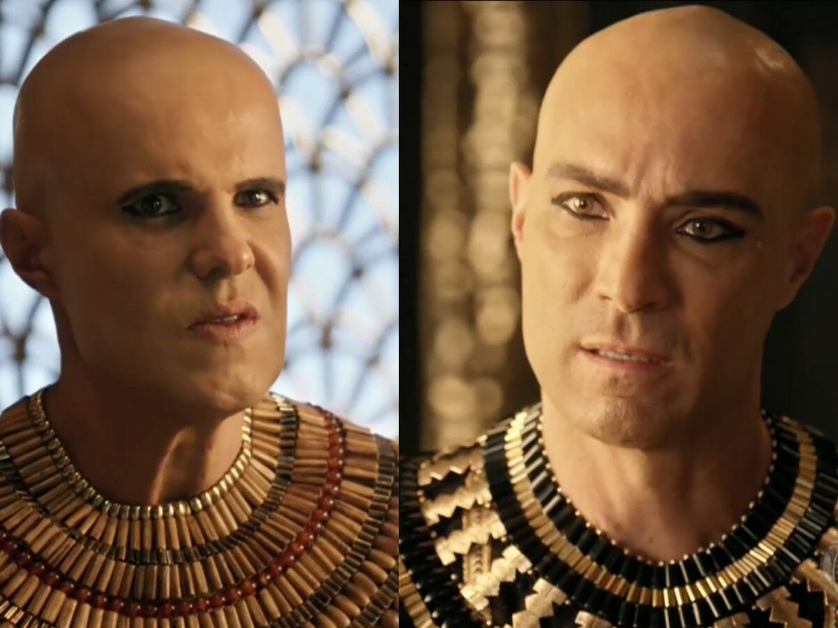 Menkhe (Renato Rabelo) e Sheshi (Fernando Pavão) em Gênesis (Reprodução/Record TV)