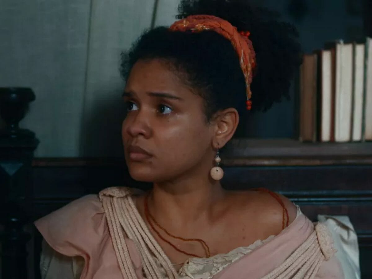 Zayla (Heslaine Vieira) em Nos Tempos do Imperador (Reprodução/Globo)