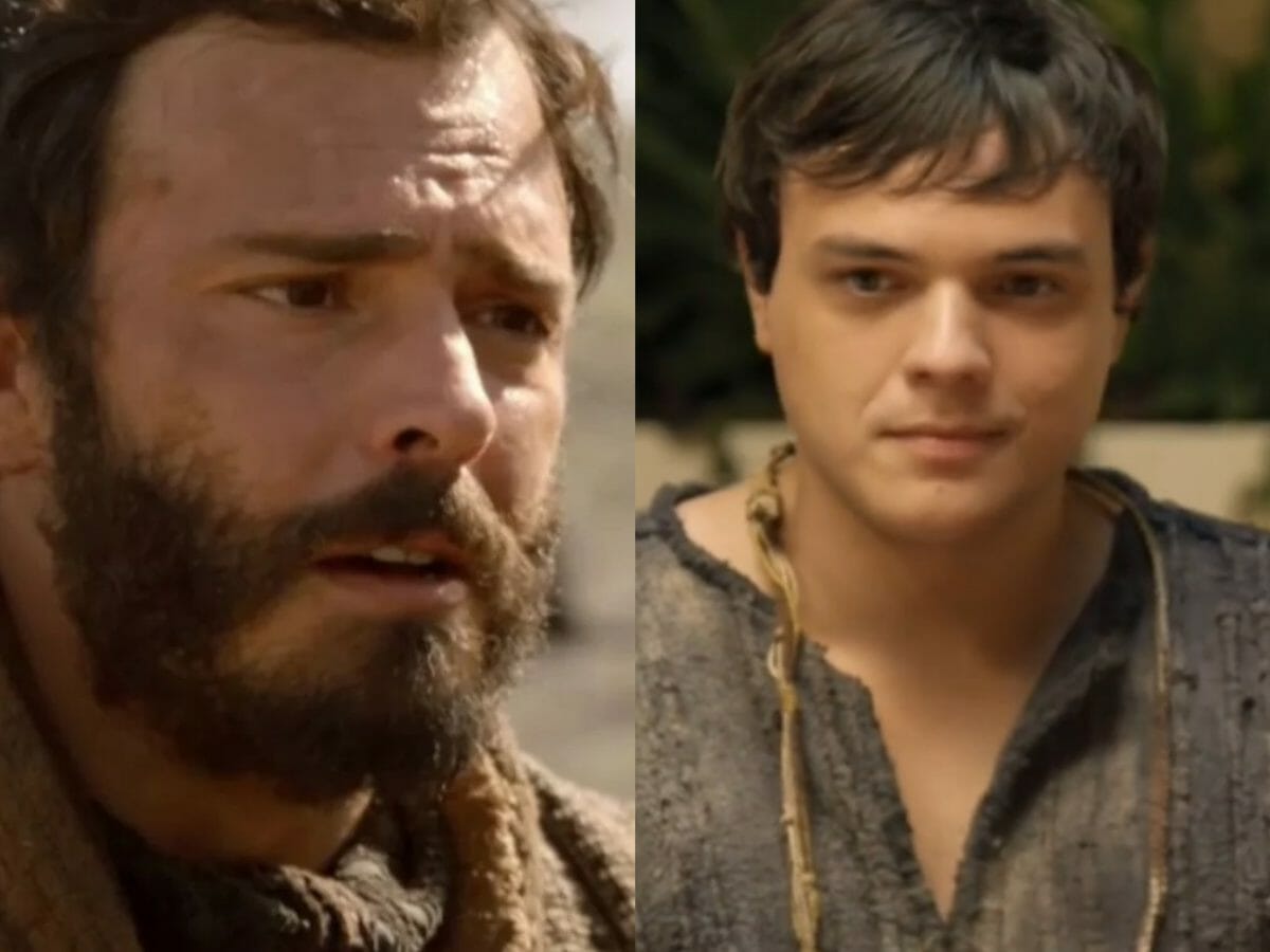 Judá (Thiago Rodrigues) e Benjamin (Marcus Bessa) em Gênesis (Reprodução/Record TV)