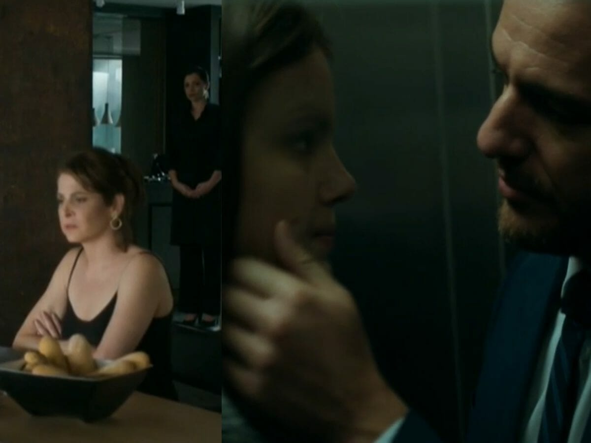 Carolina (Drica Moraes), Angel (Camila Queiroz) e Alex (Rodrigo Lombardi) em Verdades Secretas (Reprodução/Globo)