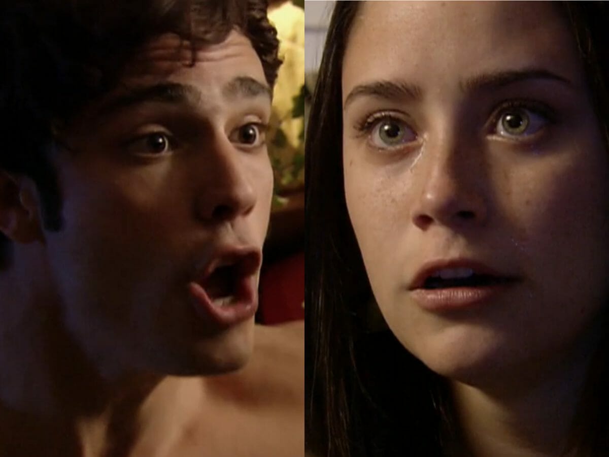 Léo (Thiago Rodrigues) e Nanda (Fernanda Vasconcellos) em Páginas da Vida (Reprodução/Globo)