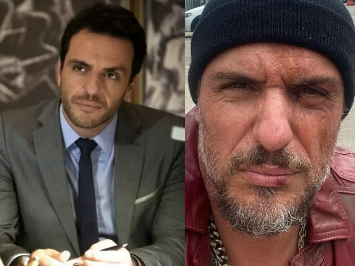 Rodrigo Lombardi como Alex e atualmente (Reprodução/Globo/Intagram)
