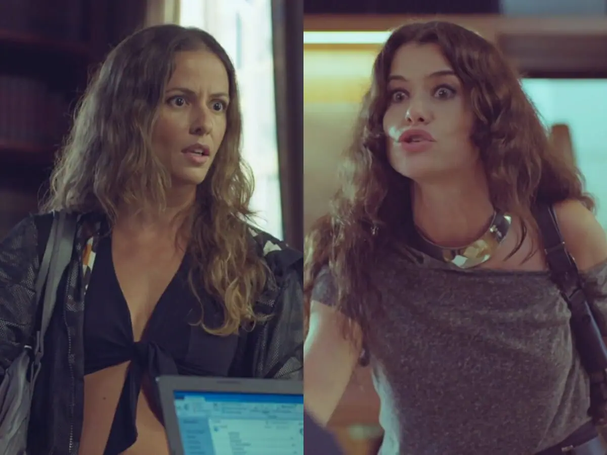 Érica (Fernanda de Freitas) e Bárbara (Alinne Moraes) de Um Lugar ao Sol